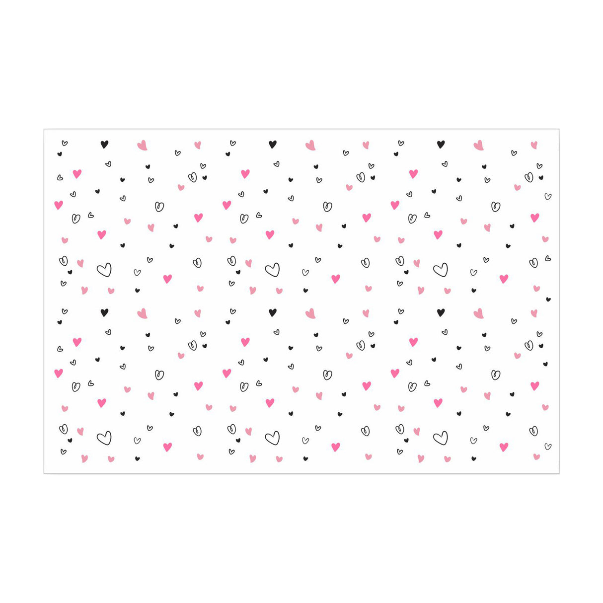 Tissue paper Mini Hearts, open sheet, 17gsm – size 50x75cm