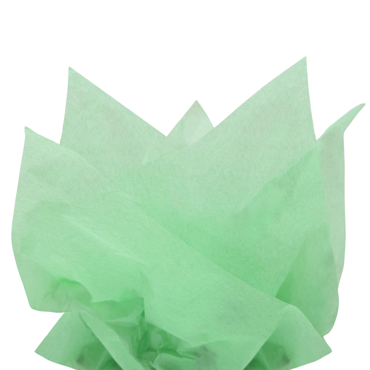 Plain tissue paper mint-green, fan arrangement, 17gsm – size 50x75cm