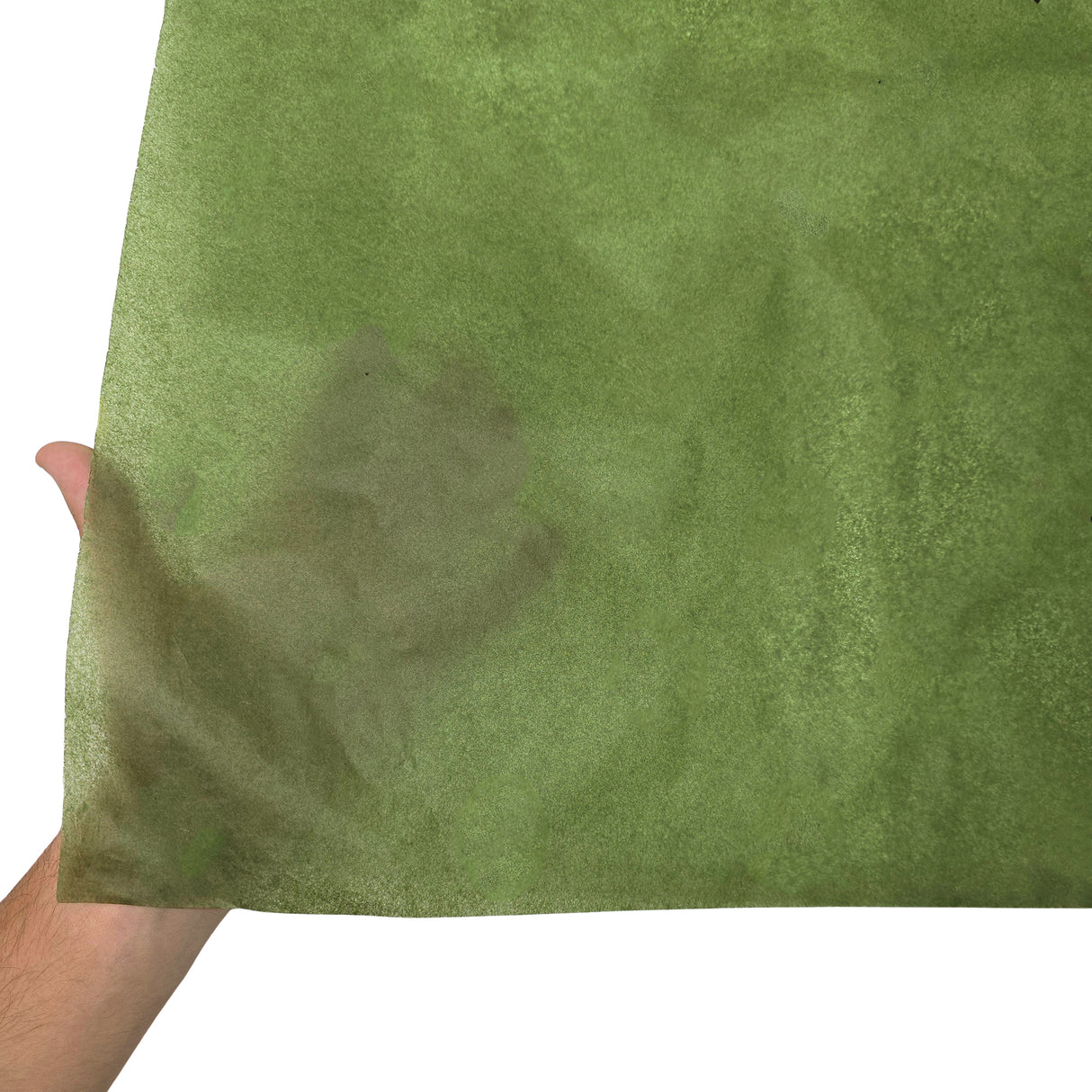 Plain tissue paper olive-green, texture and transparency, 17gsm – size 50x75cm