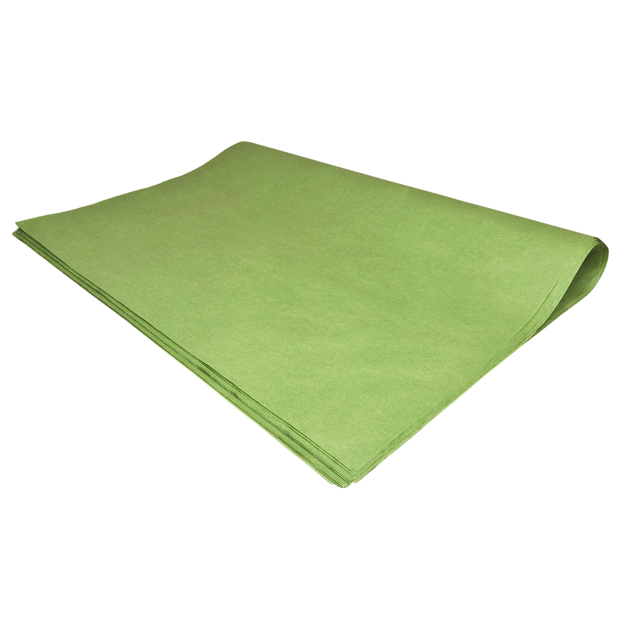 Plain tissue paper olive-green, ream of folded sheets 28gsm – size 50x75cm