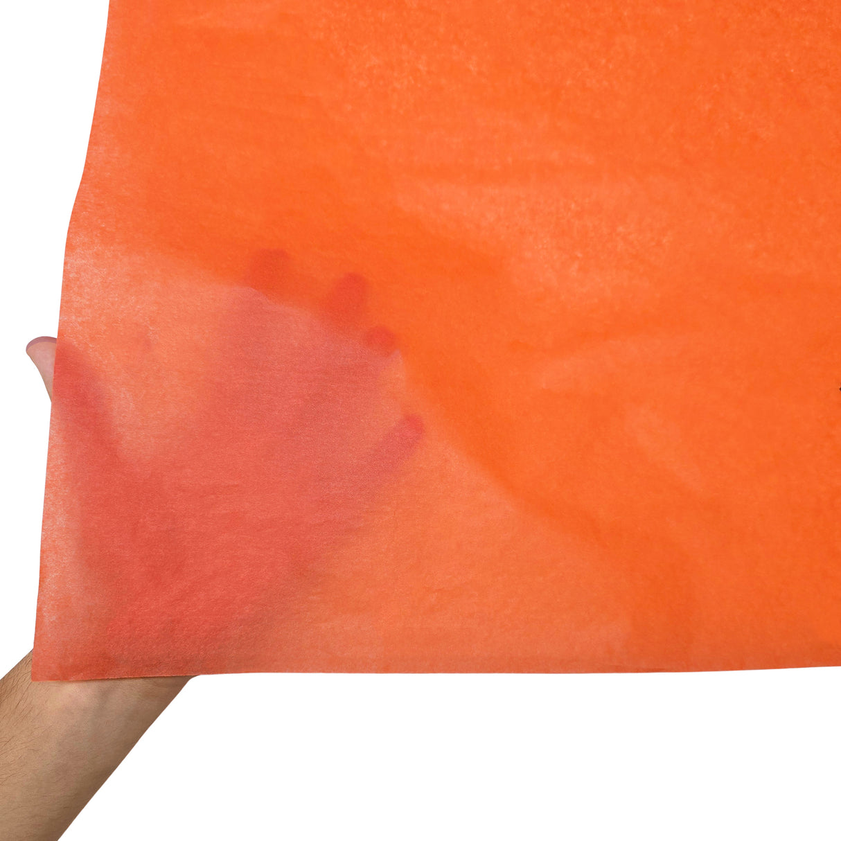 Plain tissue paper orange, texture and transparency, 17gsm – size 50x75cm