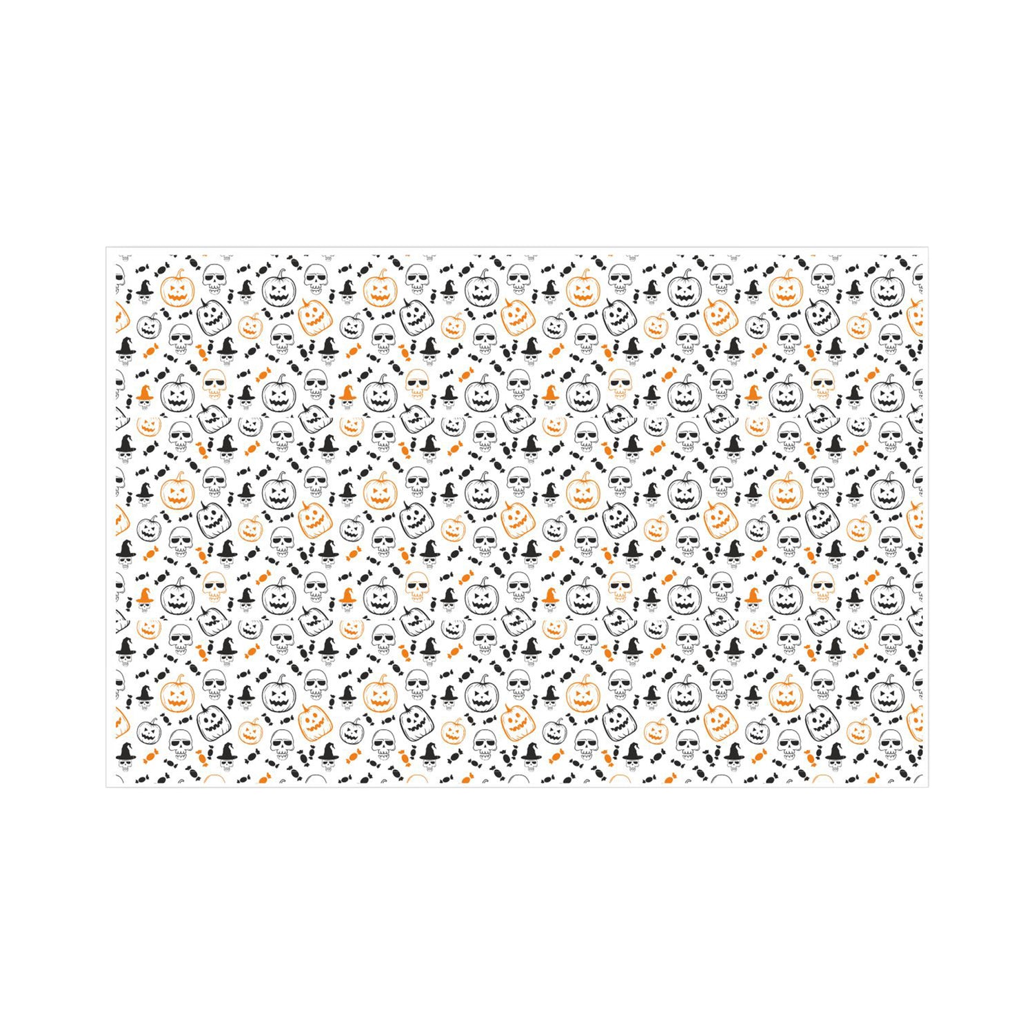Tissue paper Party Skulls & Pumpkins, open sheet, 17gsm – size 50x75cm