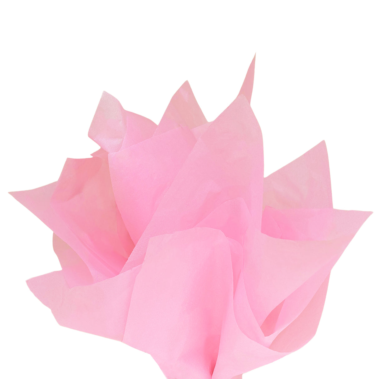 Plain tissue paper pastel-pink, fan arrangement, 17gsm – size 50x75cm