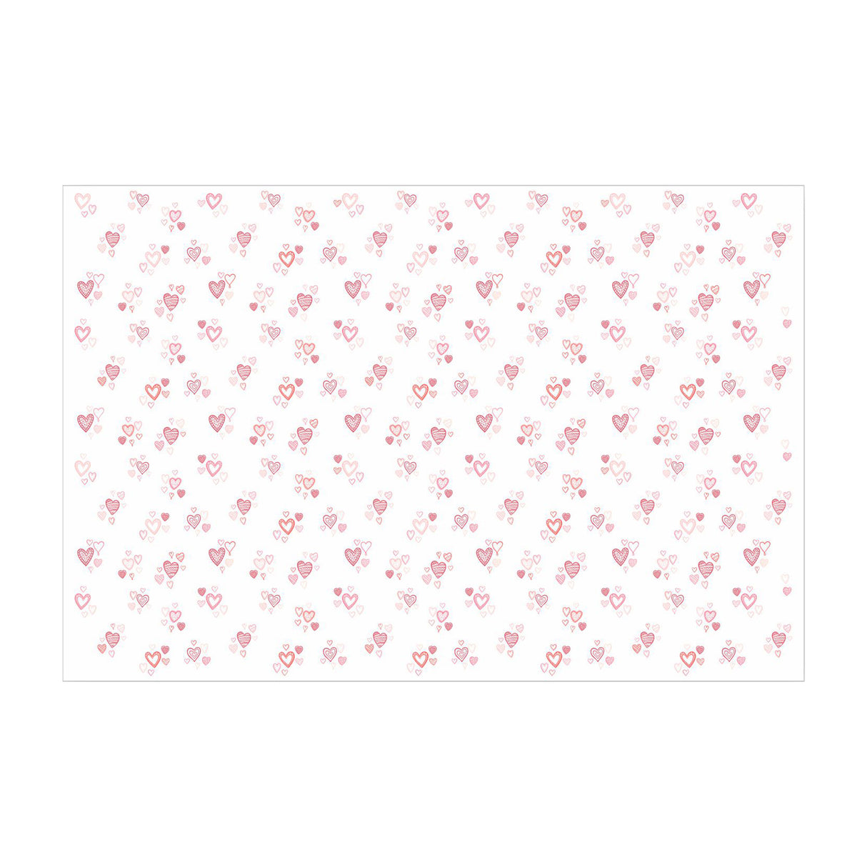 Tissue paper Patchwork Hearts, open sheet, 17gsm – size 50x75cm