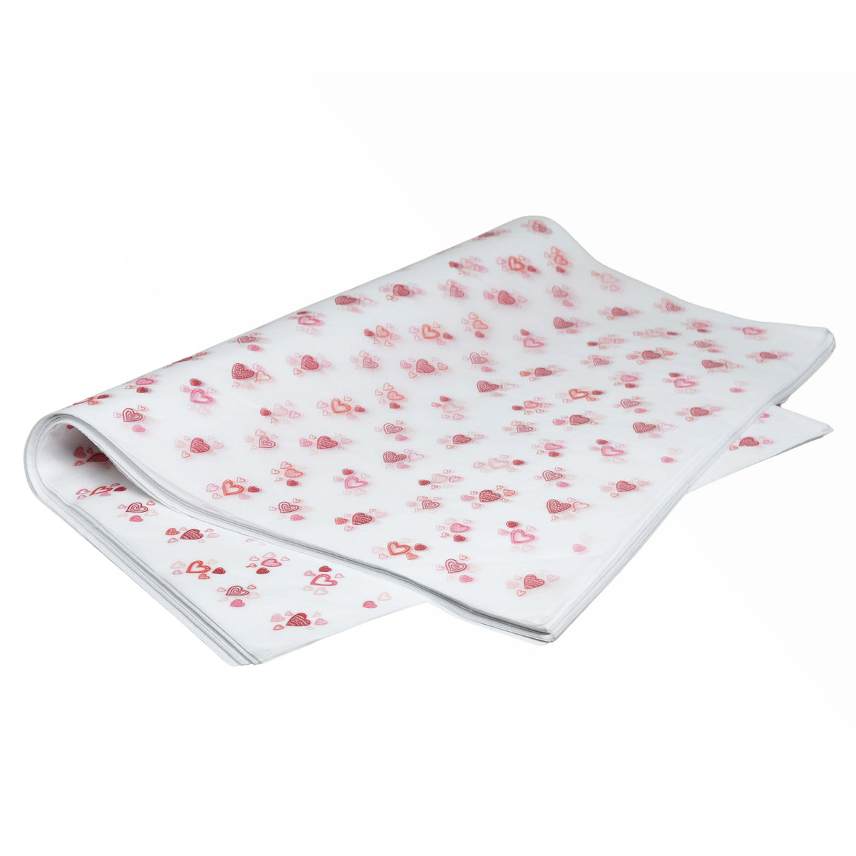 Tissue paper Patchwork Hearts, ream of folded sheets 17gsm – size 50x75cm