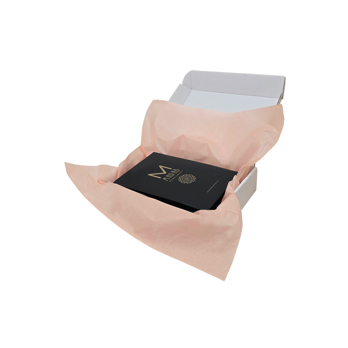 Plain tissue paper peach, arranged in a transport box, 17gsm – size 50x75cm