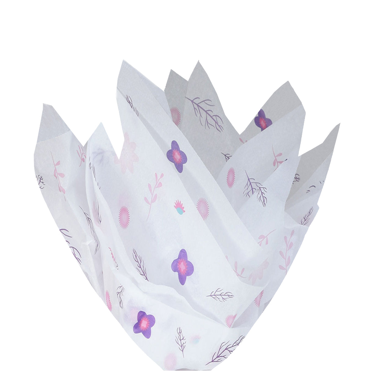 Tissue paper Purple Bloom, fan arrangement, 17gsm – size 50x75cm
