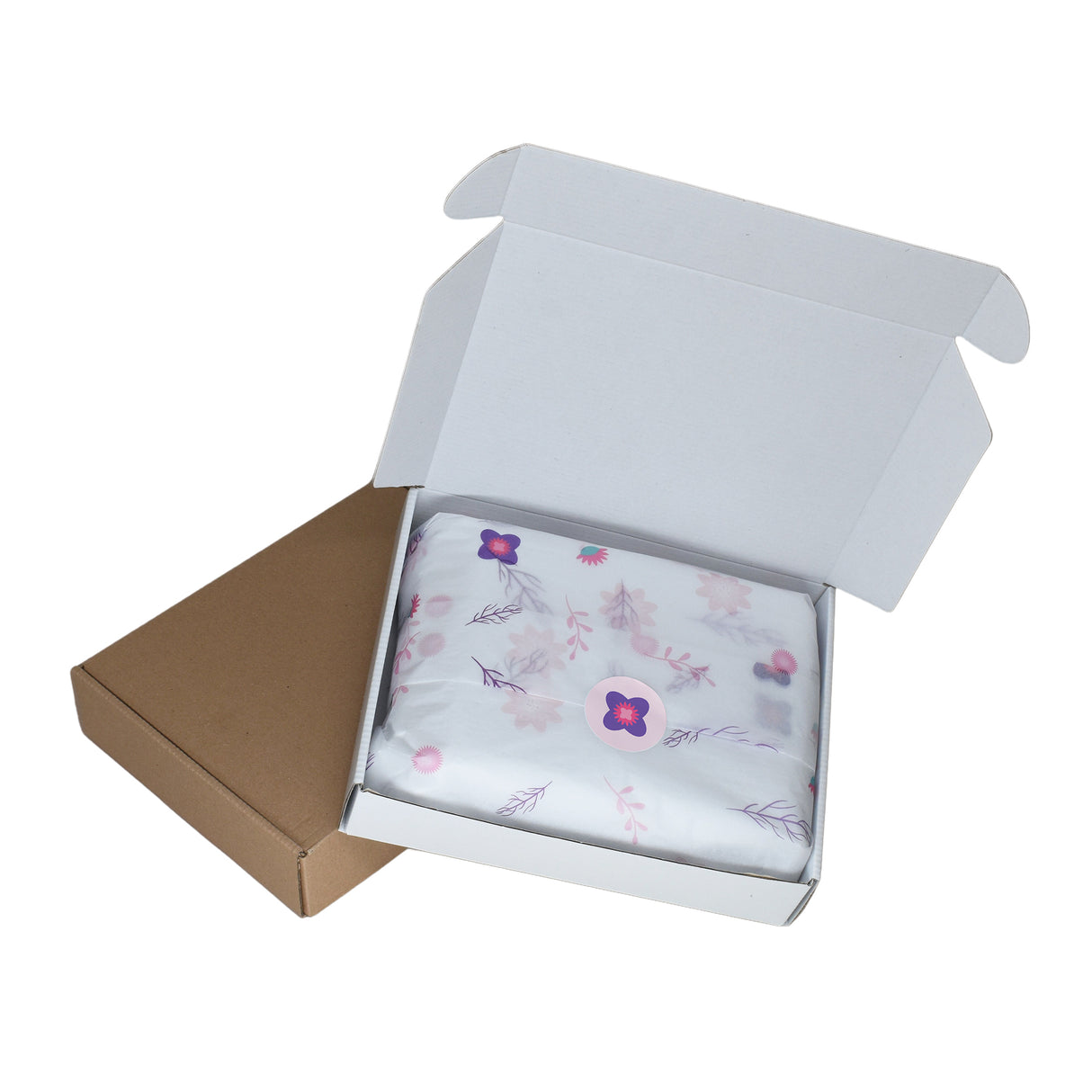 Tissue paper Purple Bloom, placed in a transport box, 17gsm – size 50x75cm