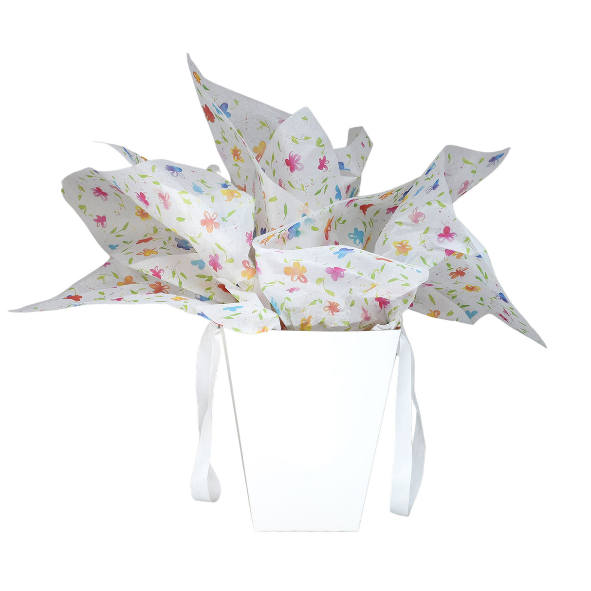 Tissue paper Rainbow Garden, placed in a paper bag, 17gsm – size 50x75cm