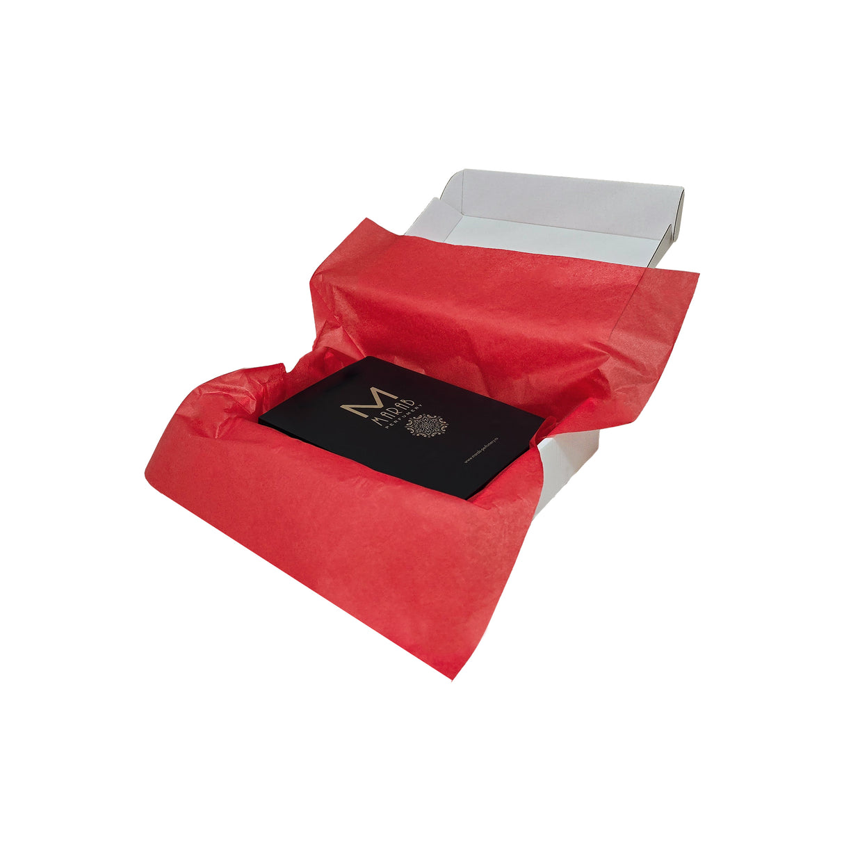 Plain tissue paper red, arranged in a transport box, 17gsm – size 50x75cm