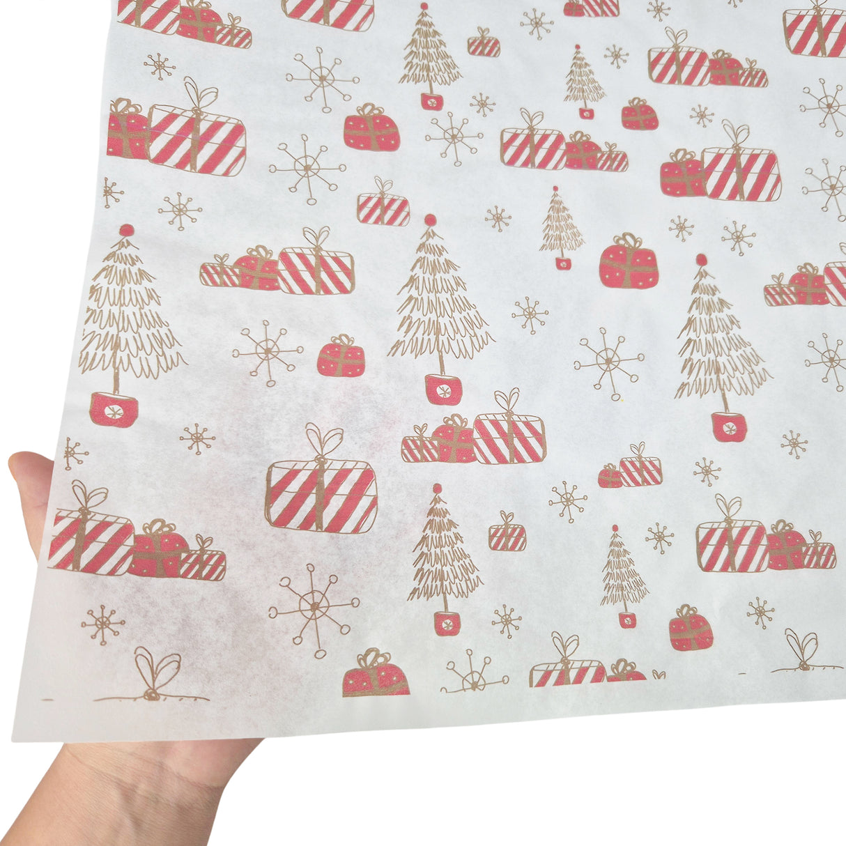 Tissue paper Santa’s Gift Lab Christmas, texture and transparency, 28gsm – size 50x75cm