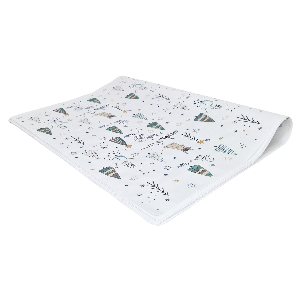 Tissue paper Snowy Friends Christmas, ream of folded sheets 28gsm – size 50x75cm