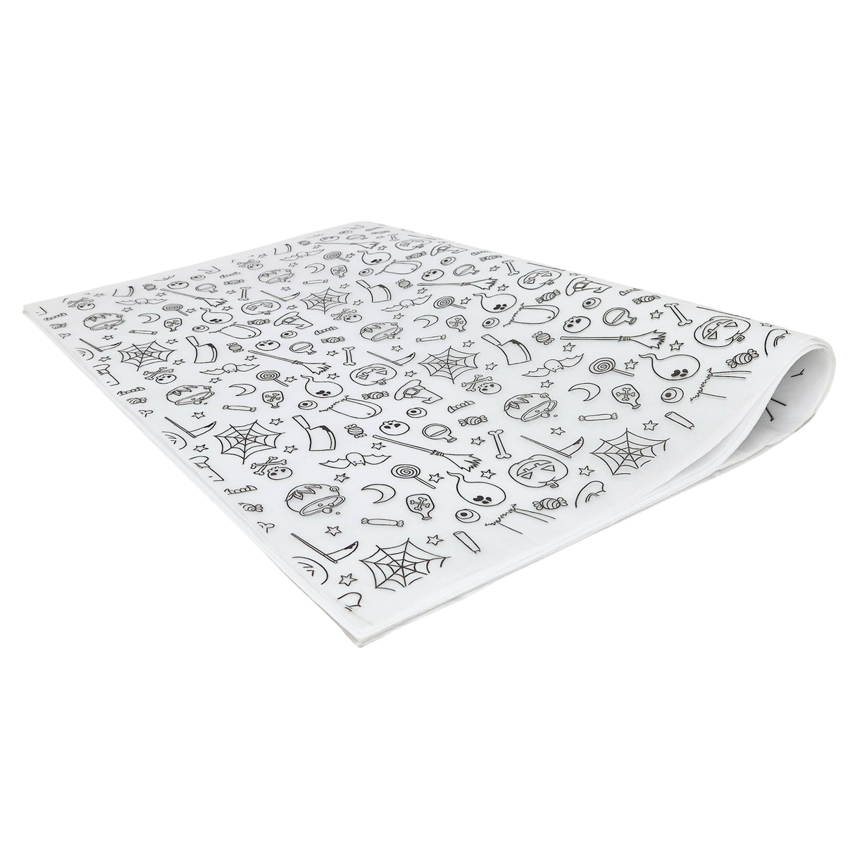 Tissue paper Spooky Sketch, ream of folded sheets 17gsm – size 50x75cm