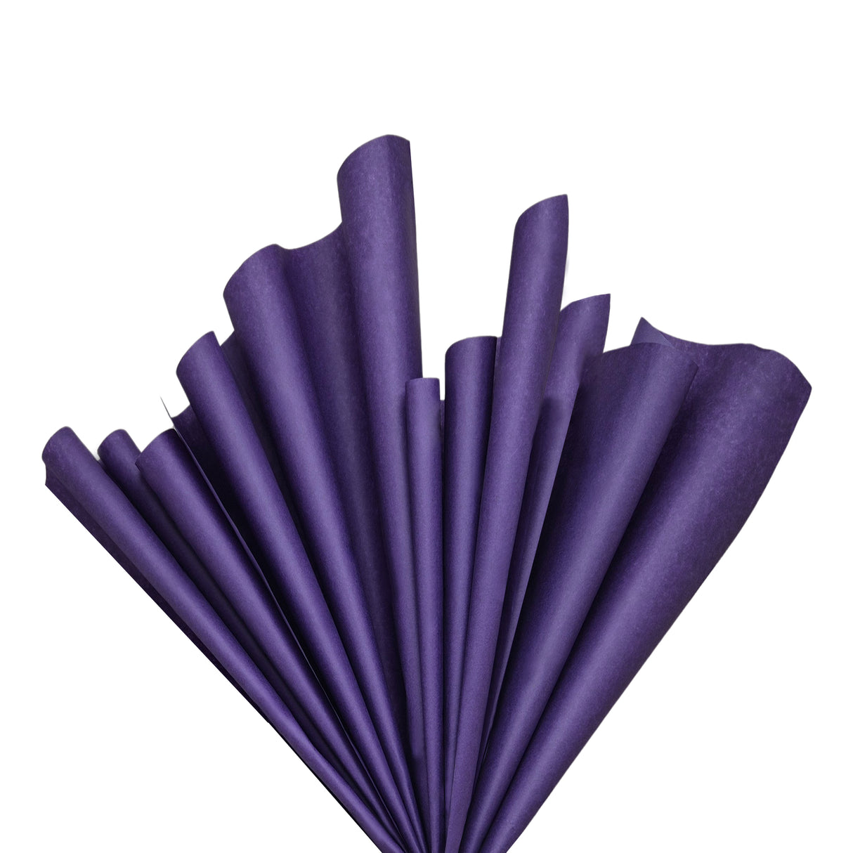 Plain tissue paper violet, fan arrangement, 28gsm – size 50x75cm