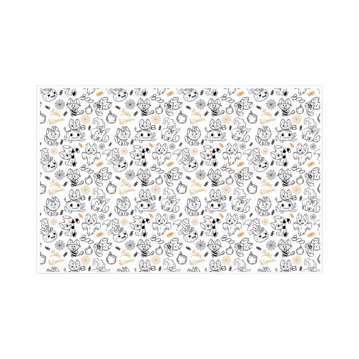Tissue paper Witchy Cats, open sheet, 17gsm – size 50x75cm