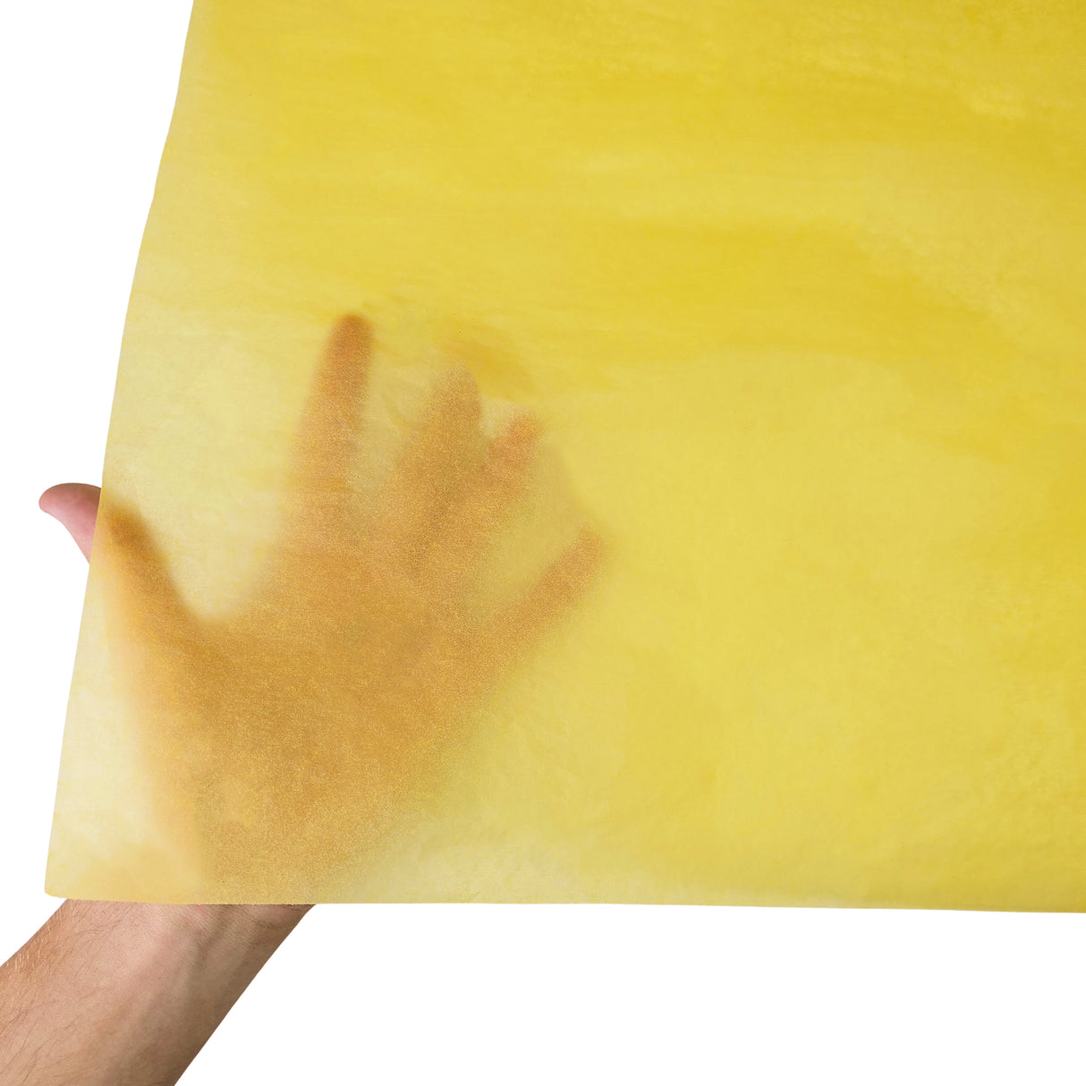 Plain tissue paper yellow, texture and transparency, 17gsm – size 50x75cm