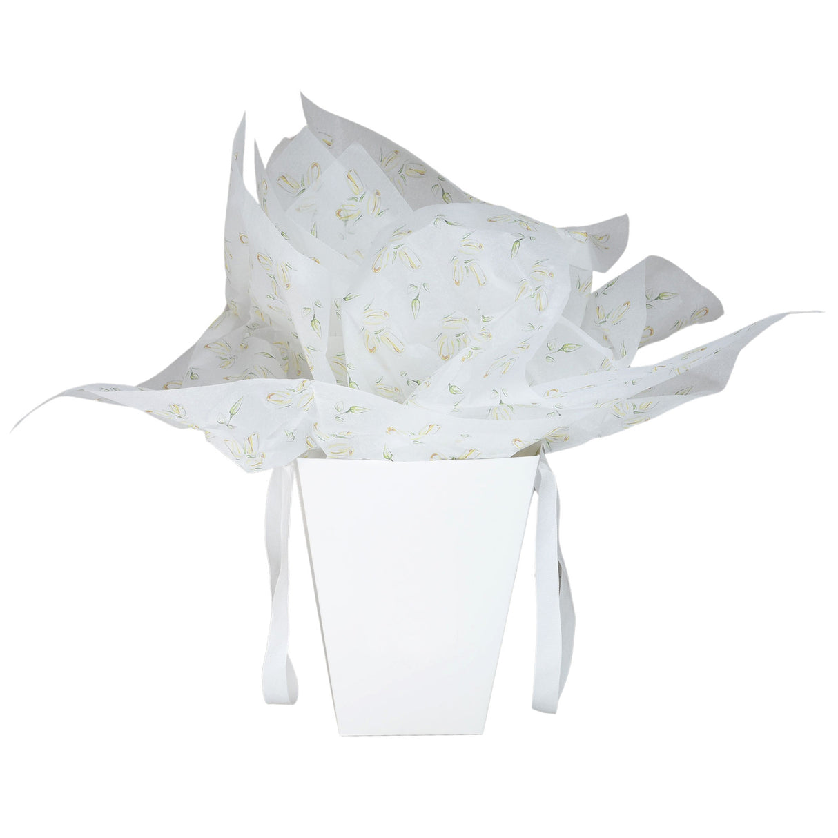 Tissue paper Yellow Tulip, placed in a paper bag, 17gsm – size 50x75cm