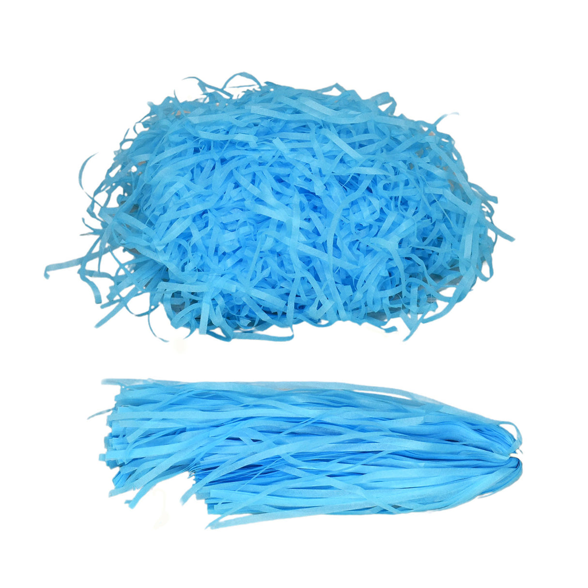 Turquoise shredded tissue paper for gift packaging