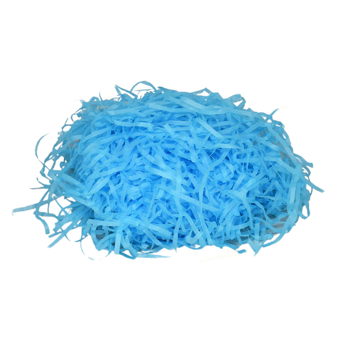 Turquoise tissue paper shred filler for gift boxes