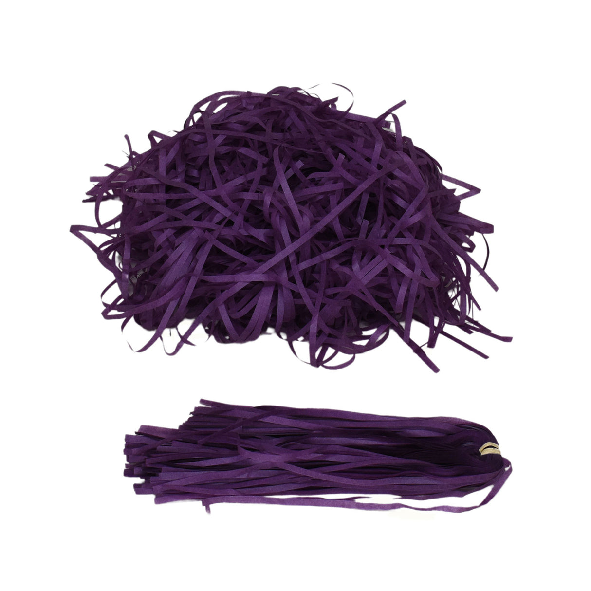 Violet shredded tissue paper for gift packaging