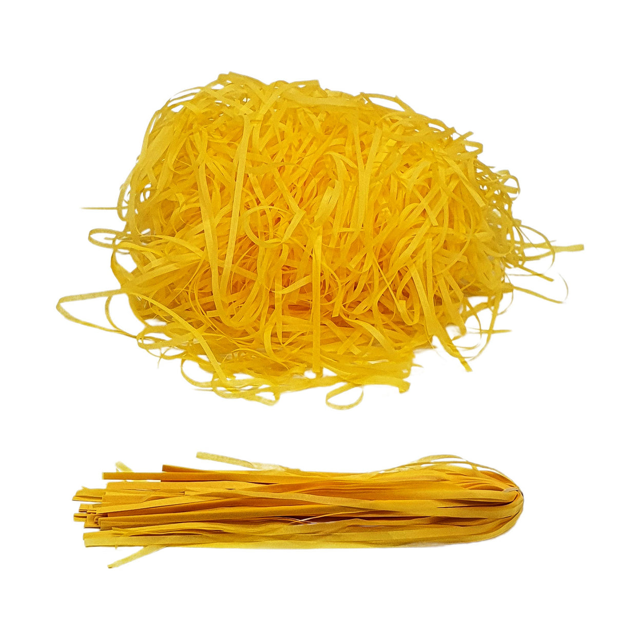 Yellow shredded tissue paper for gift packaging