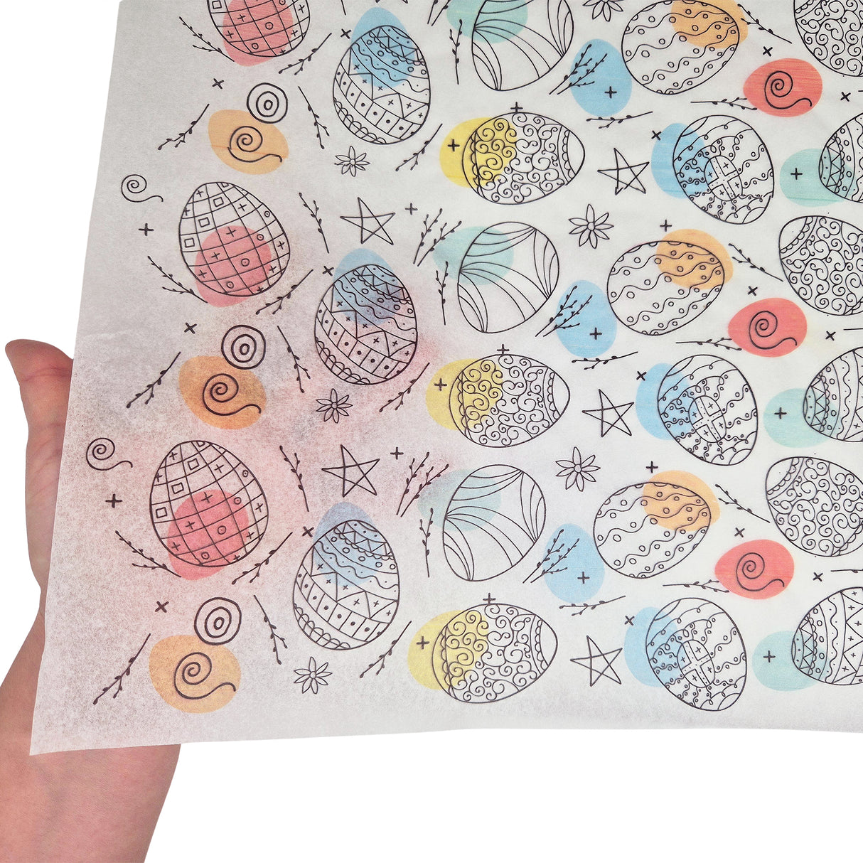 Festive Egg Mosaic Easter tissue paper 17g – size 50x75cm