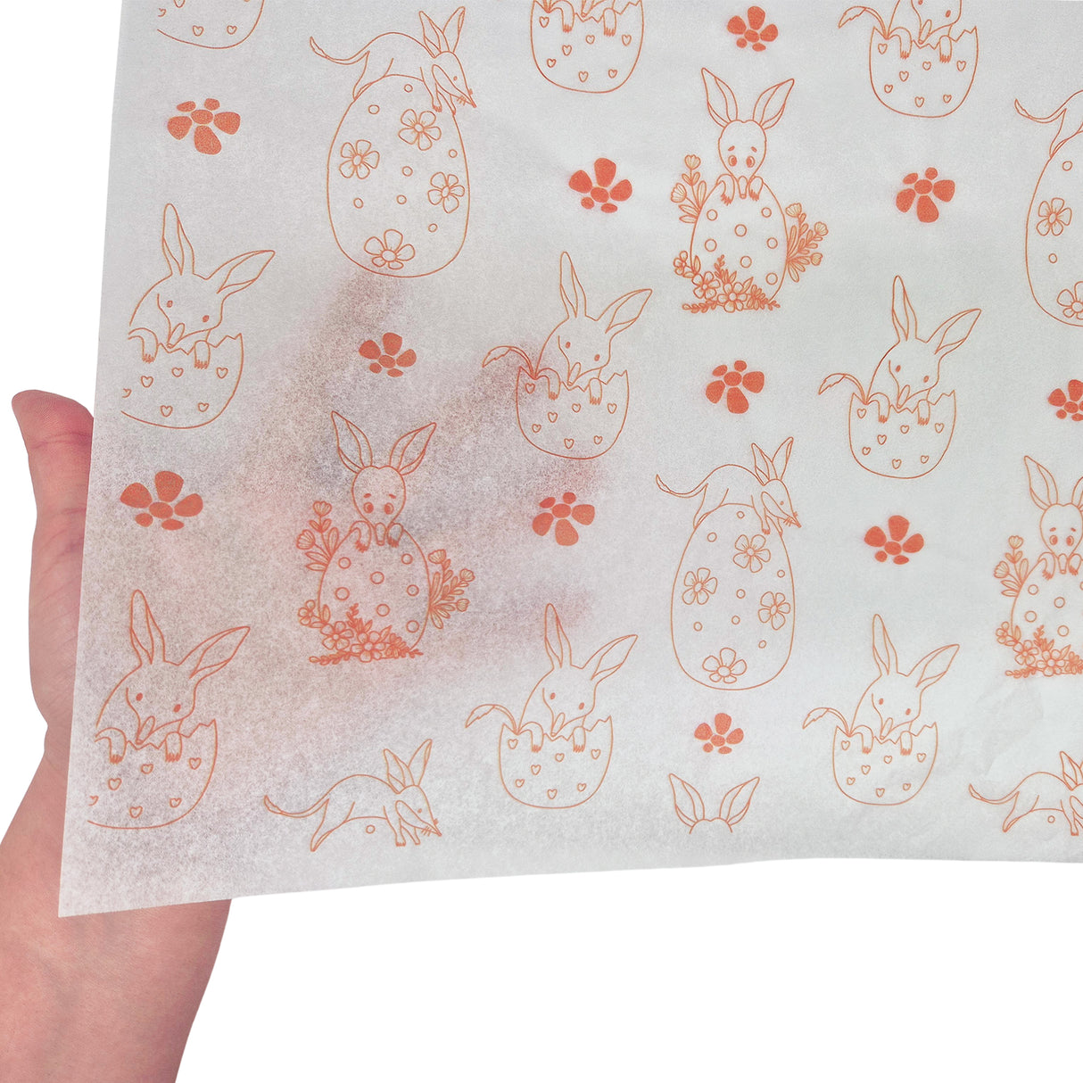 Orange Bunnies Easter tissue paper 17g – size 50x75cm
