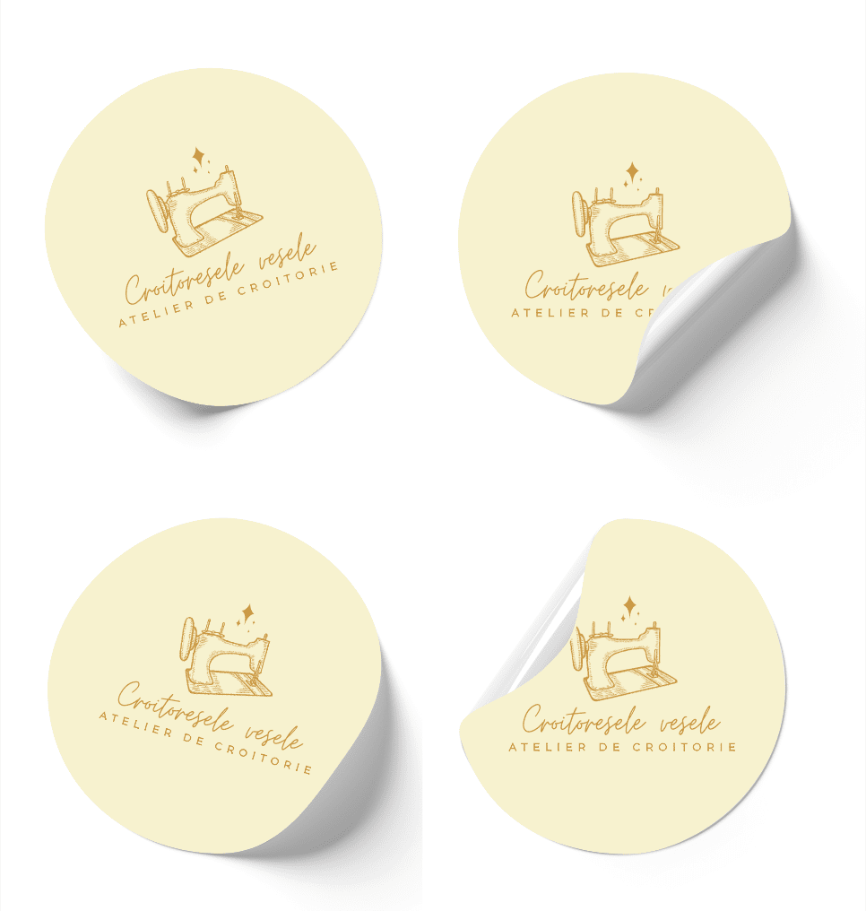 Selbstklebendes Etikett/Aufkleber mit Personalisierung - Durchmesser 4,7cm