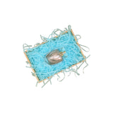 Arctic blue tissue paper filling presented in a natural gift box