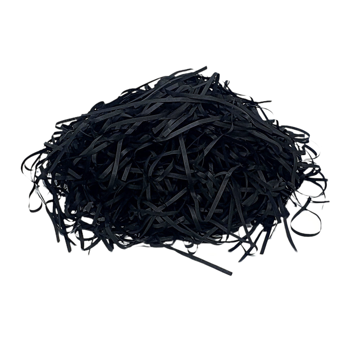 Black tissue paper shred filler for gift boxes