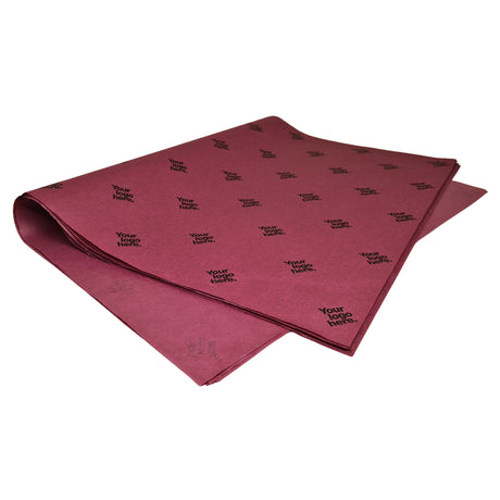 Custom tissue paper burgundy, ream of sheets 28gsm – size 50x75cm