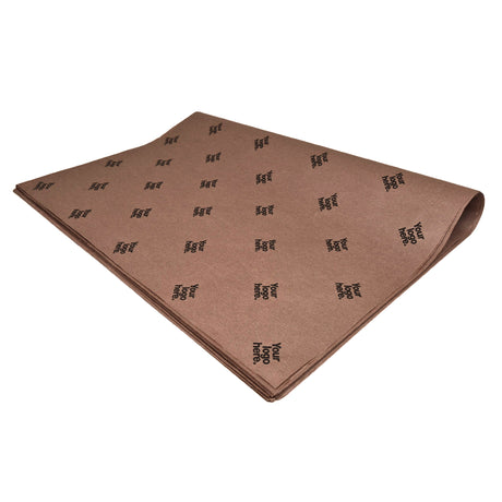 Custom tissue paper brown, ream of folded sheets 28gsm – size 50x75cm
