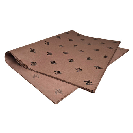 Custom tissue paper brown, ream of sheets 28gsm – size 50x75cm