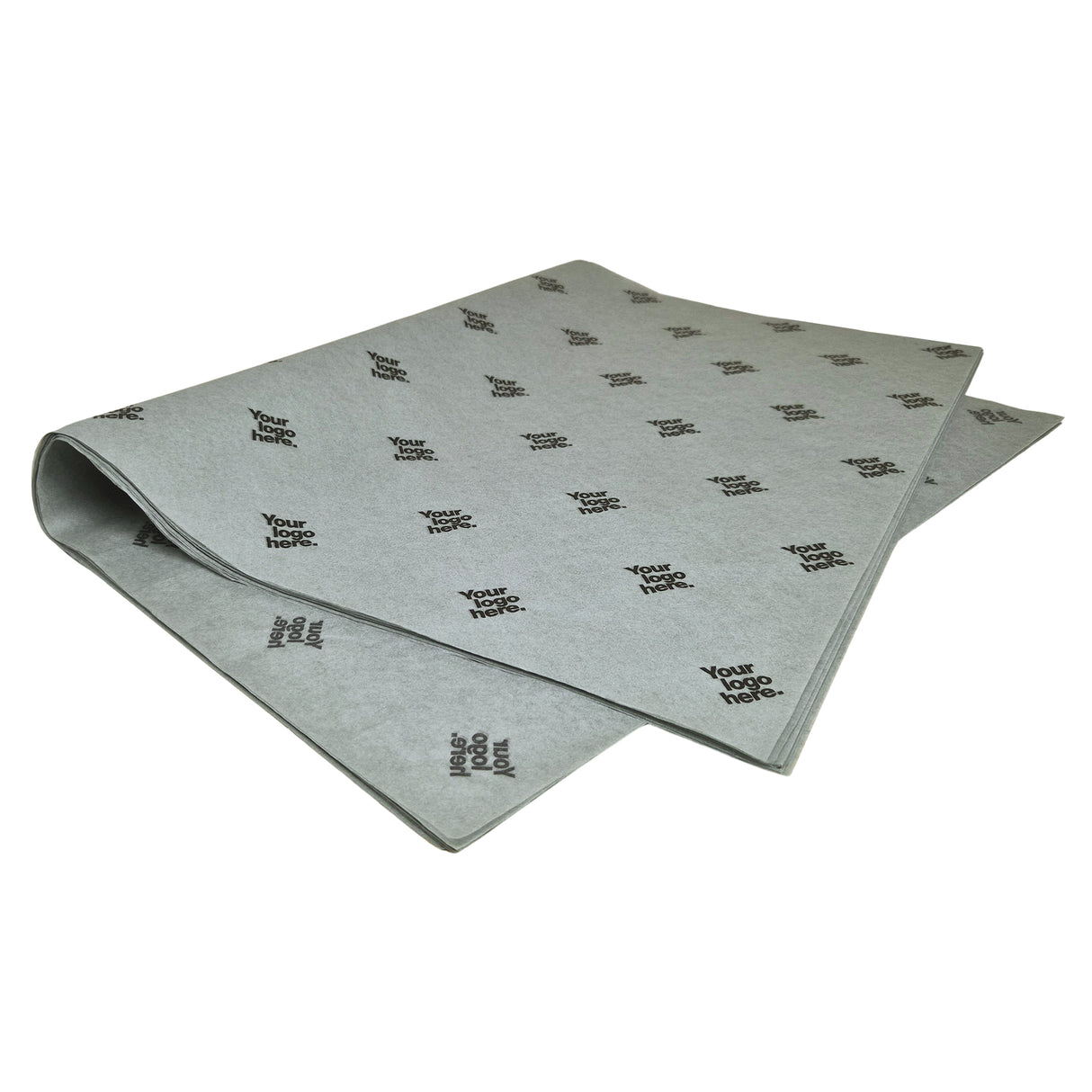 Custom tissue paper grey, arranged in a transport box, 17gsm – size 50x75cm