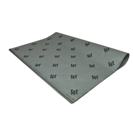 Custom tissue paper grey, ream of folded sheets 28gsm – size 50x75cm