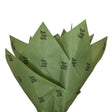 Custom tissue paper olive-green, fan arrangement, 17gsm – size 50x75cm