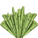 Custom tissue paper olive-green, fan arrangement, 28gsm – size 50x75cm