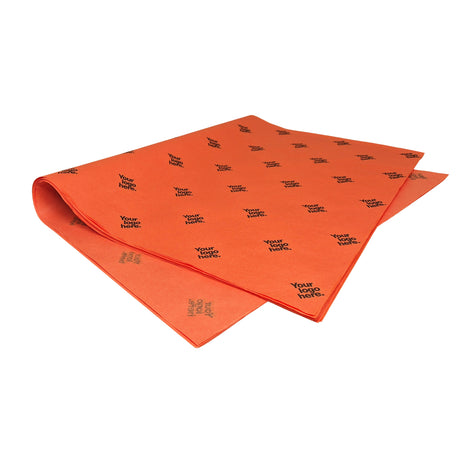 Custom tissue paper orange, ream of sheets 28gsm – size 50x75cm