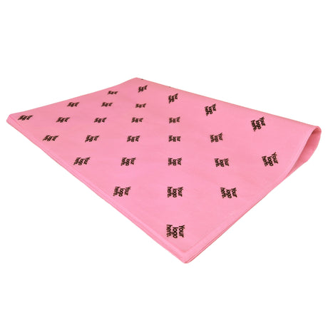 Custom tissue paper pastel-pink, ream of folded sheets 17gsm – size 50x75cm