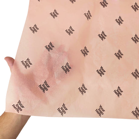 Custom tissue paper peach, texture and transparency, 17gsm – size 50x75cm
