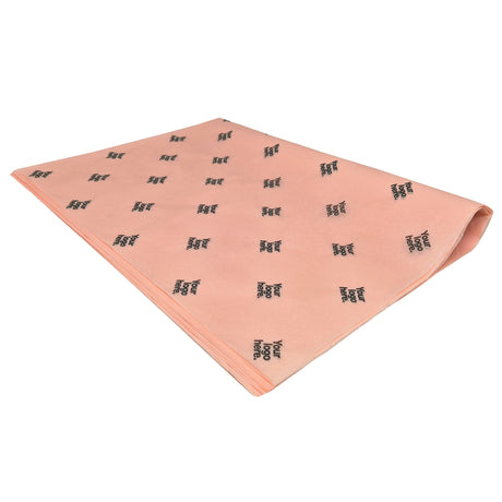 Custom tissue paper peach, ream of folded sheets 17gsm – size 50x75cm