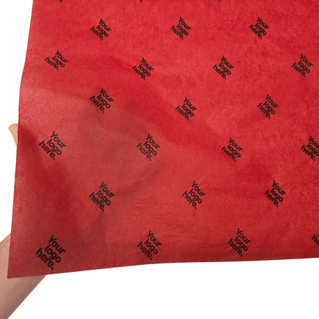 Custom tissue paper red, texture and transparency, 17gsm – size 50x75cm