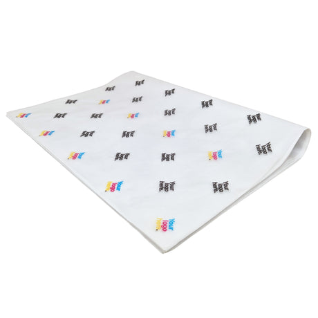 Custom tissue paper white, ream of folded sheets 17gsm – size 50x75cm