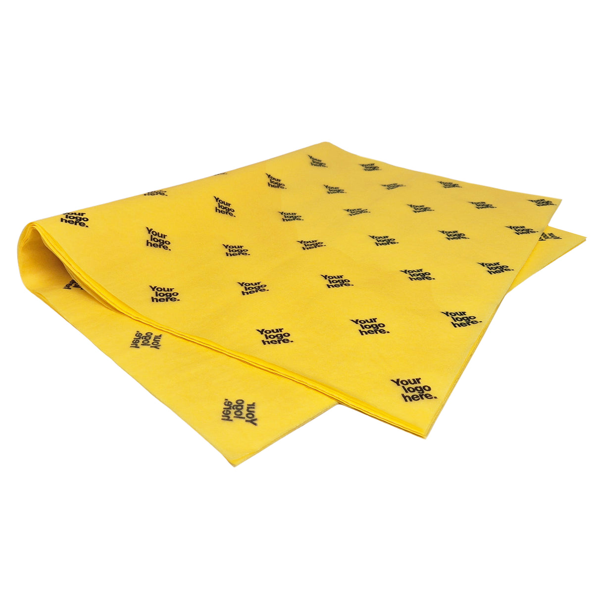 Custom tissue paper yellow, ream of sheets 17gsm – size 50x75cm