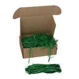 Evergreen  tissue paper shred filler shown in a brown box