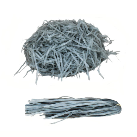 Grey shredded tissue paper for gift packaging
