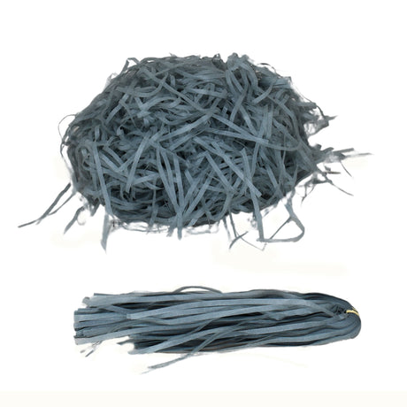 Grey  shredded tissue paper for gift packaging