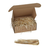 Light Tan tissue paper shred filler shown in a brown box
