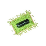 Lime green tissue paper filling presented in a natural gift box