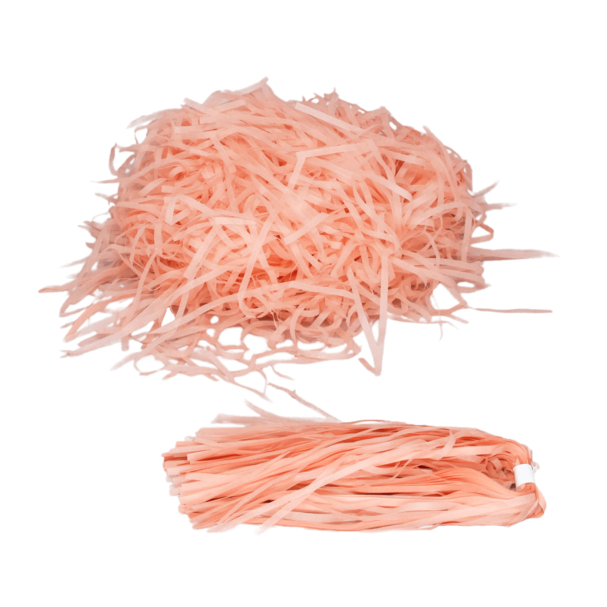Peach shredded tissue paper for gift packaging